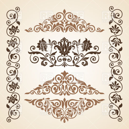 Curly Border Vector at Vectorified.com | Collection of Curly Border ...