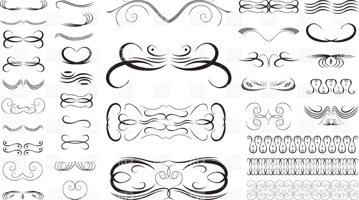 Curly Border Vector at Vectorified.com | Collection of Curly Border ...