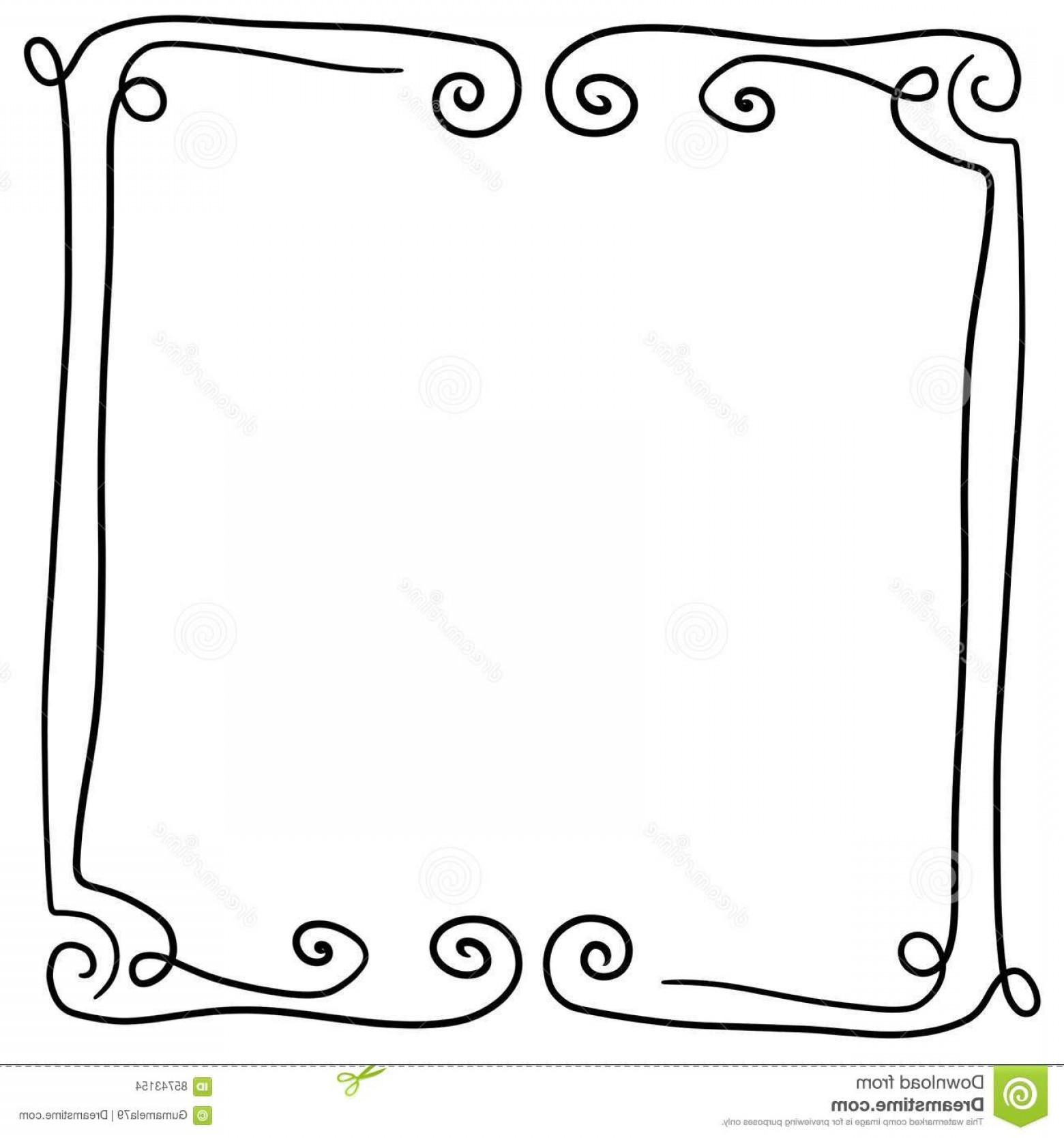 Curly Border Vector at Vectorified.com | Collection of Curly Border ...