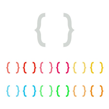 450x450 Set Of Curly Bracket Icons Vector Royalty Free Vector Graphics