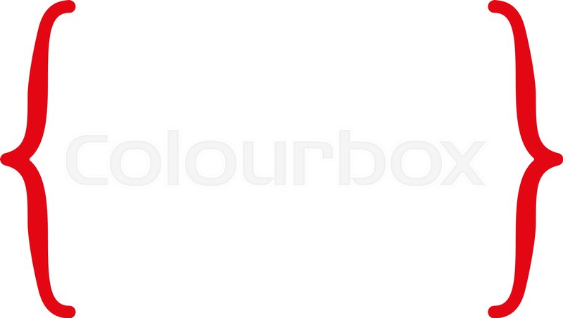 800x453 The Curly Bracket Icon Quote Symbol Stock Vector Colourbox