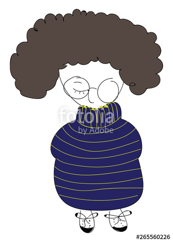 357x500 Kid With Curly Hair Vector Illustration Stock Image And Royalty