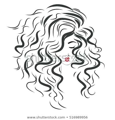 450x470 Drawing Of Curly Hair