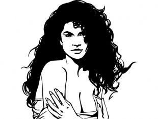 310x233 Girl With Curly Hair Vector Free Vectors Ui Download