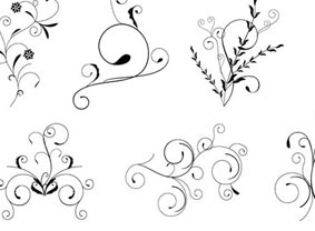 Swirly, Curly Floral Vector Resources 283x208 Swirly, Curly Floral Vector Resources