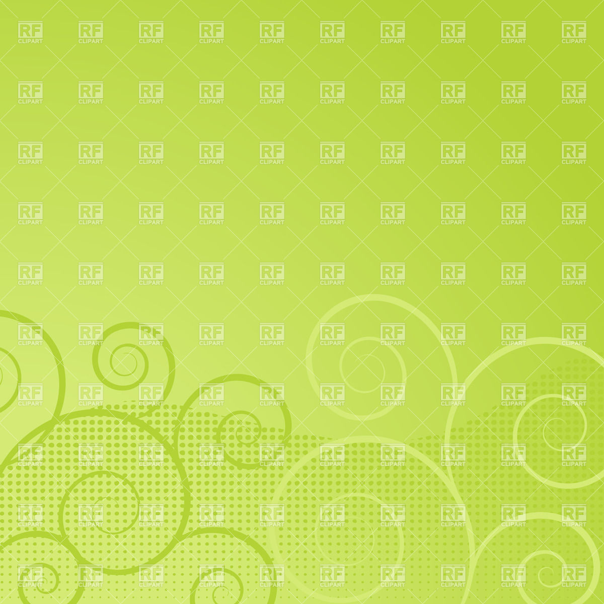 Green Curly Lines On Green Halftone Background Vector Image 1200x1200 Green Curly Lines On Green Halftone Background Vector Image