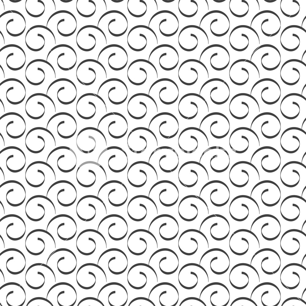 Seamless Pattern Of Curly Lines, Vector Illustration Royalty Free 1000x1000 Seamless Pattern Of Curly Lines, Vector Illustration Royalty Free