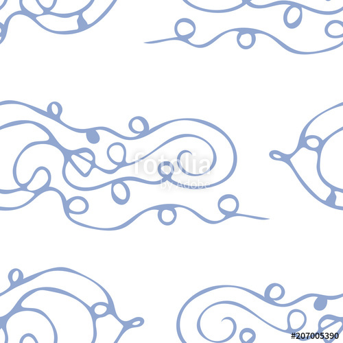 Abstract Seamless Pattern With Hand Drawn Curly Lines Vector 500x500 Abstract Seamless Pattern With Hand Drawn Curly Lines Vector