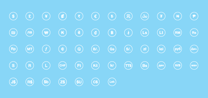 720x340 Free Currency Symbols Files, Vectors Graphics