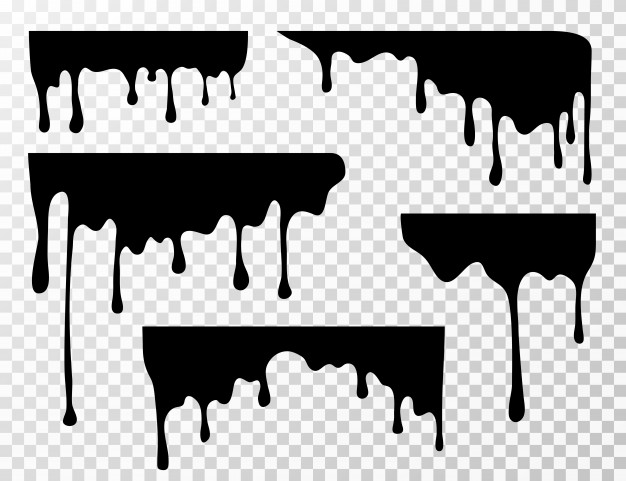 626x481 Black Dripping Oil Stain, Sauce Or Paint Current Silhouettes