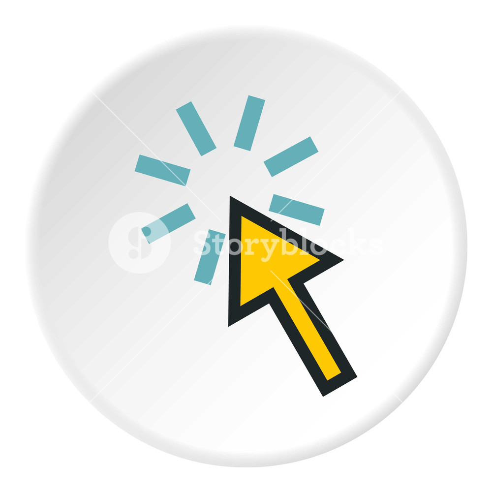 1000x1000 Cursor Arrow Is Pointing Icon Flat Illustration Of Cursor Arrow