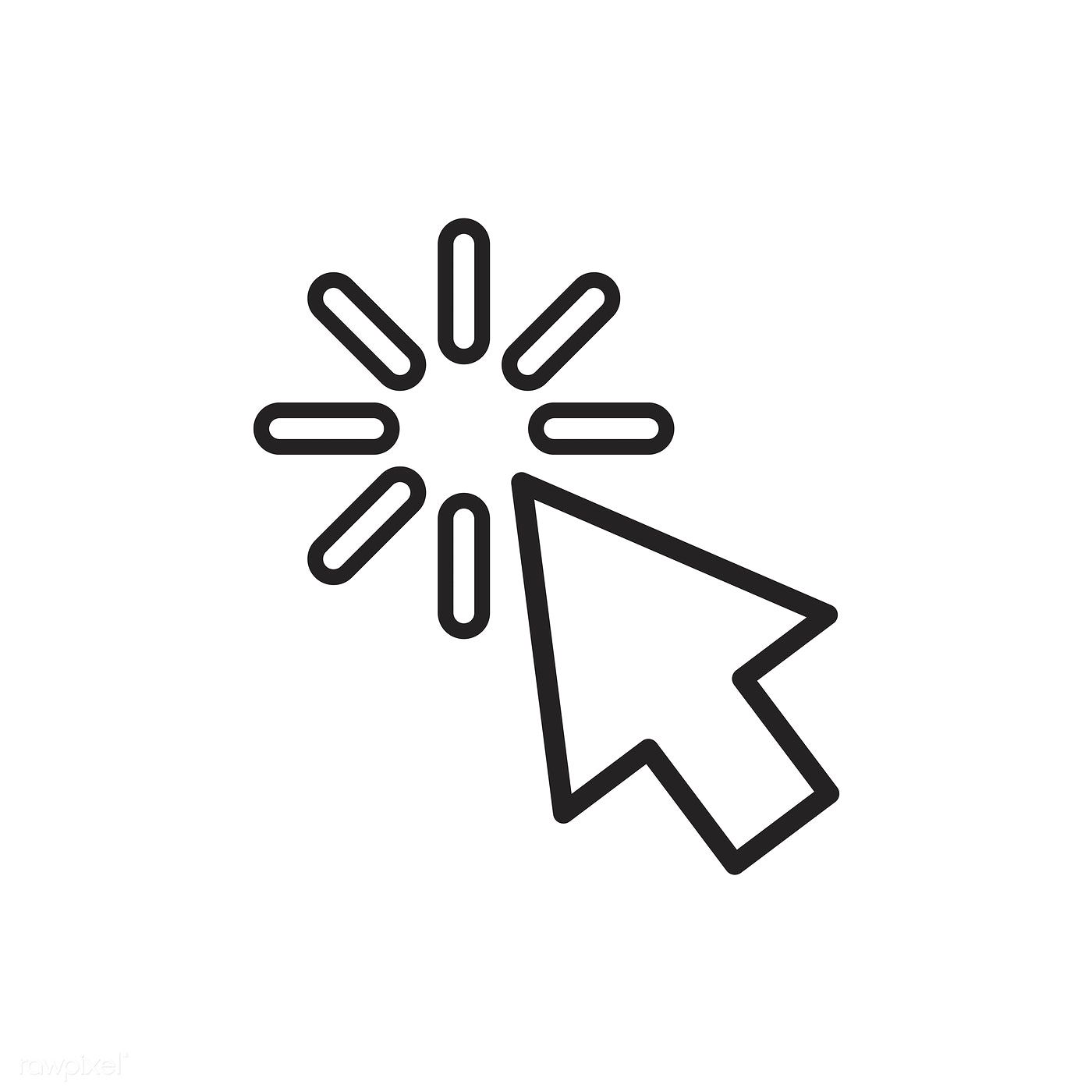 1400x1400 Arrow Mouse Cursor Icon Vector Free Image