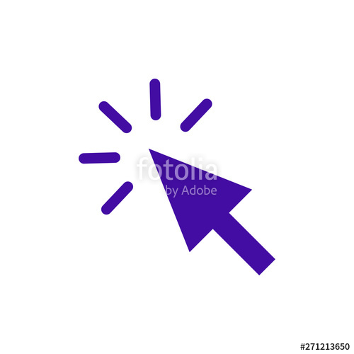 500x500 Click Icon Vector Cursor Icon Computer Mouse Click Cursor Black