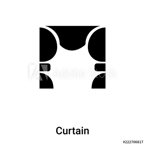 500x500 Curtan Vector Isolated On White Background, Logo Concept