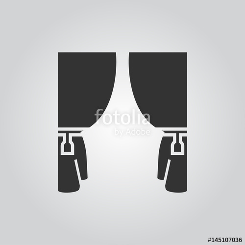 500x500 Curtan Curtain Logo Drape Icon Curtain And Window Vector