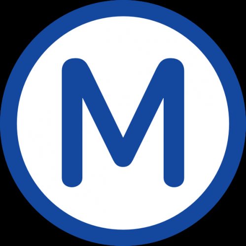 499x499 Free Vector Metro M Clip Art
