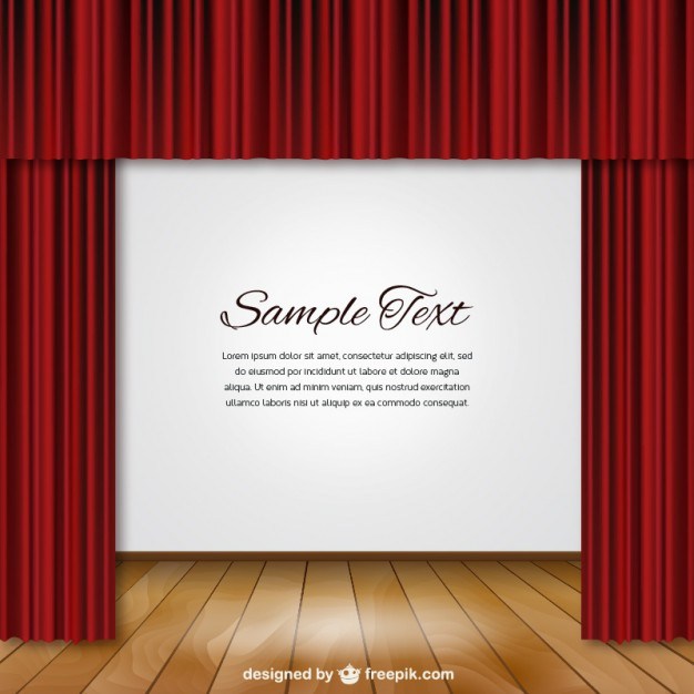 626x626 Red Curtain And Stage Free Vector