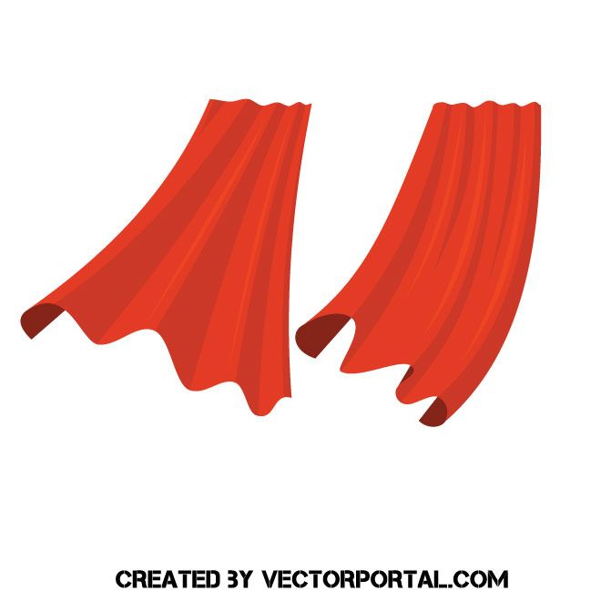 660x660 Billowing Red Curtains Vector Clip Art Various Vectors