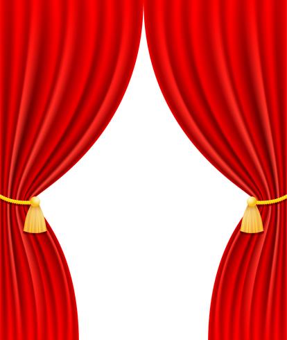 414x490 Red Theatrical Curtain Vector Illustration