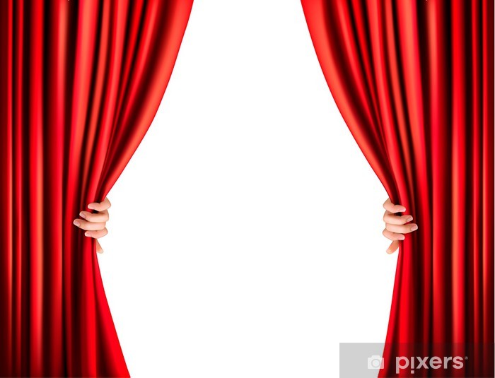 700x535 Background With Red Velvet Curtain Vector Illustration Wall