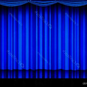 300x300 Blue Theater Curtain Vector Opera Or Cinema Empty Silk Stage Scene