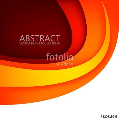 500x500 Red And Orange Curve Vector Background With Space For Text