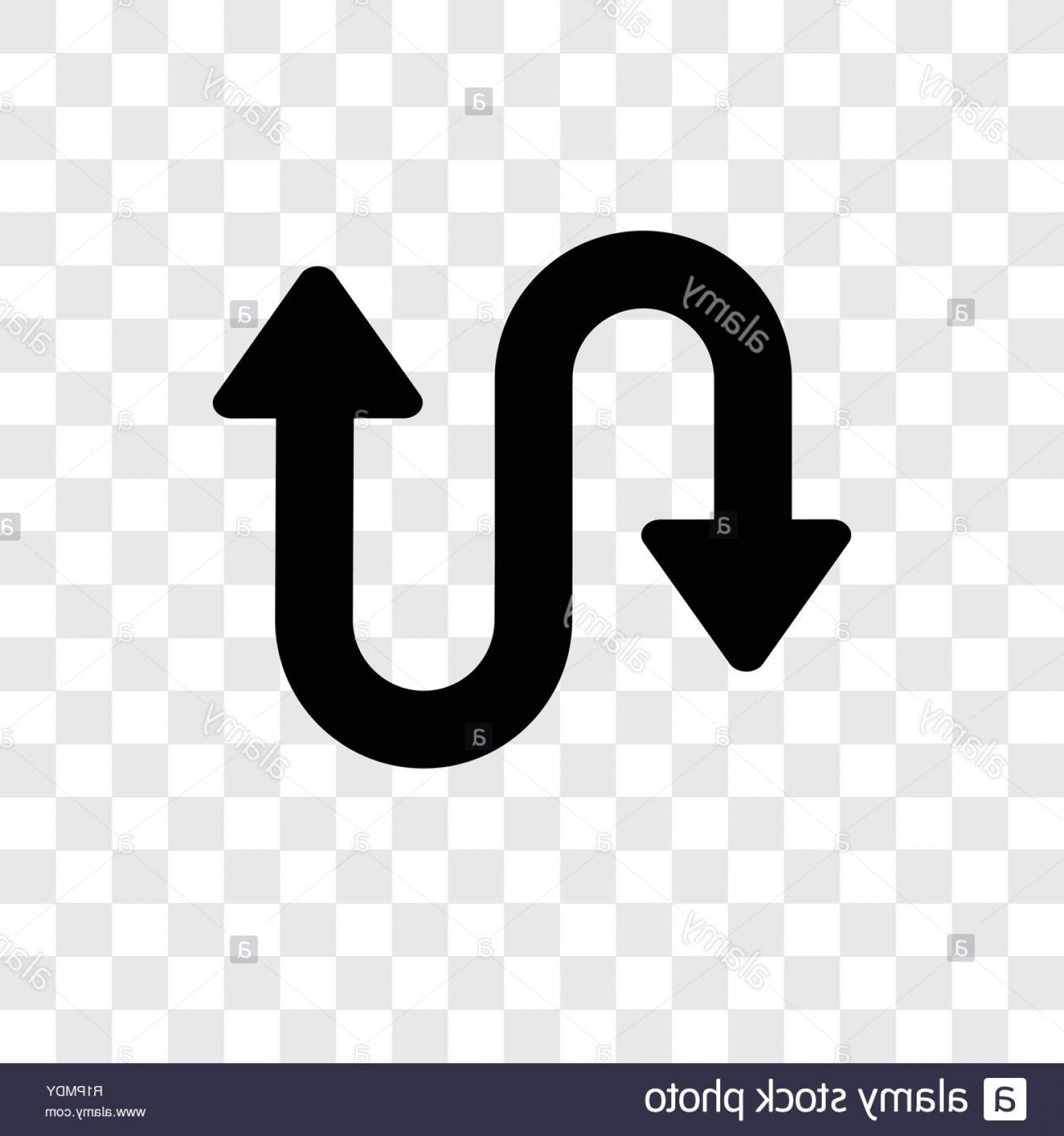 1560x1666 Curved Arrow Vector Icon Isolated On Transparent Background Curved