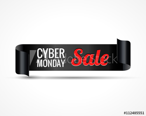 Cyber Sale Black Realistic Curved Paper Ribbon Banner Vector 500x398 Cyber Sale Black Realistic Curved Paper Ribbon Banner Vector