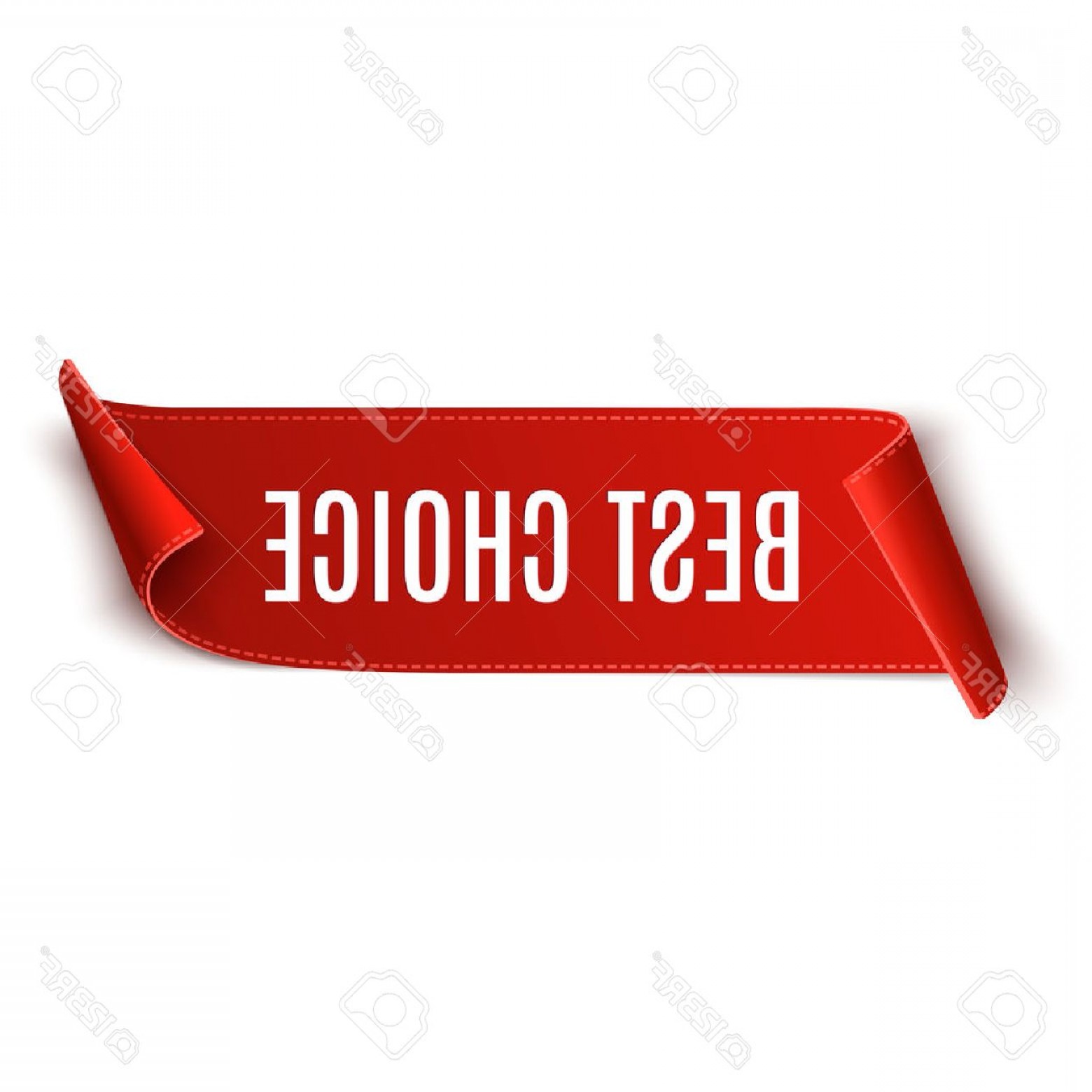 Photostock Vector Best Choice Vector Banner Red Curved Paper 1560x1560 Photostock Vector Best Choice Vector Banner Red Curved Paper