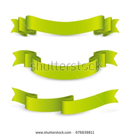 Set Of Curved Green Ribbons Vector Realistic Elements For Banners 450x470 Set Of Curved Green Ribbons Vector Realistic Elements For Banners