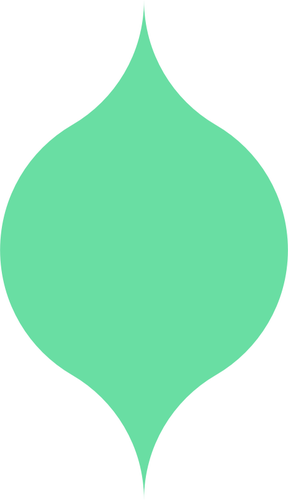 288x500 Curved Leaf Shape Vector Clip Art