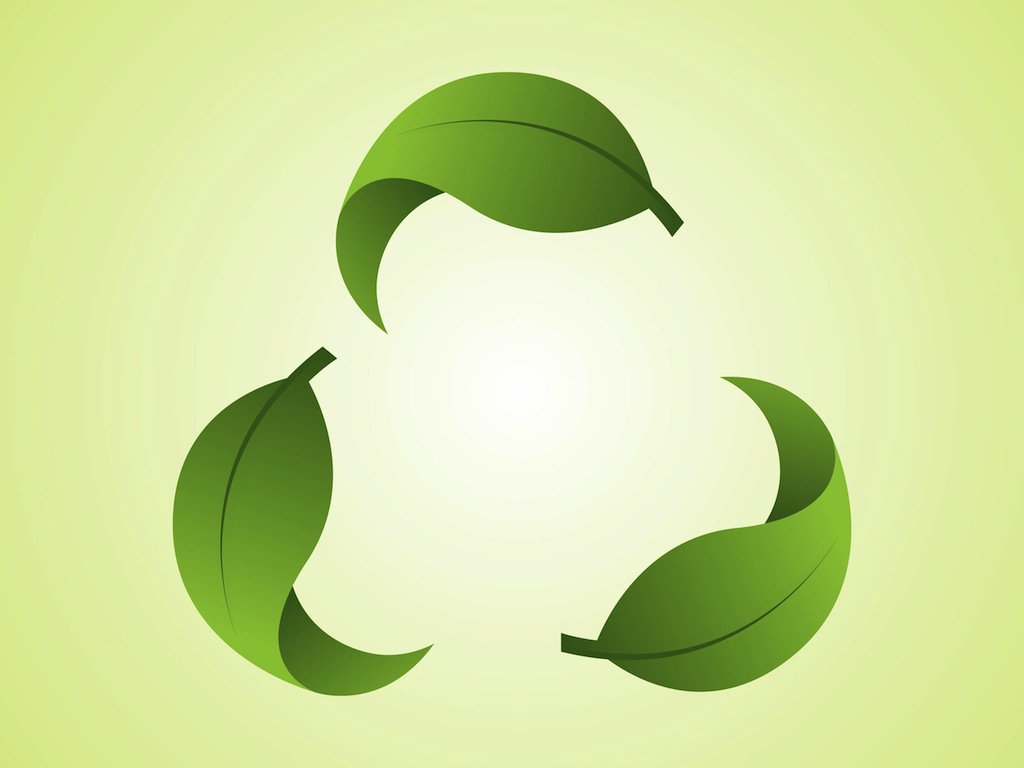 1024x768 Recycling Leaves Vector Art Graphics