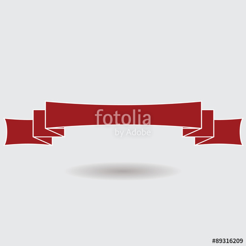 500x500 Red Realistic Detailed Curved Paper Sale Banner Ribbon Vector