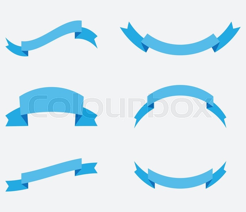 800x691 Ribbon Banner Decoration Blue Ribbon Stock Vector Colourbox
