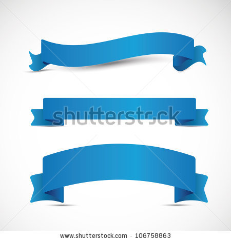 450x470 Blue Ribbon Banner Vector Images
