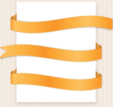 387x368 Yellow Ribbon Free Vector Download