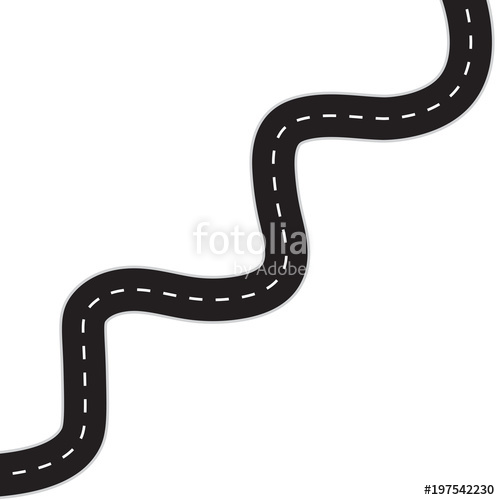 Curved Empty Road Vector Illustration Stock Image And Royalty 500x500 Curved Empty Road Vector Illustration Stock Image And Royalty