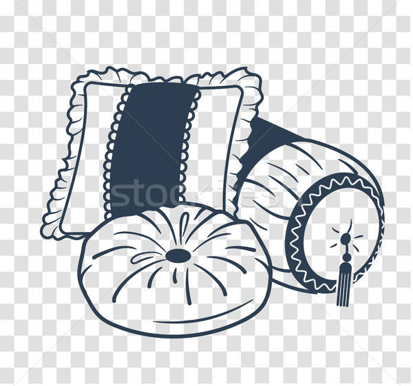 Silhouette Cushion Set Icon Vector Illustration Olena Siedykh 600x561 Silhouette Cushion Set Icon Vector Illustration Olena Siedykh