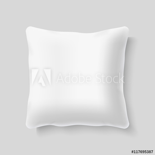 Blank White Square Realistic Pillow Cushion Vector Template 500x500 Blank White Square Realistic Pillow Cushion Vector Template
