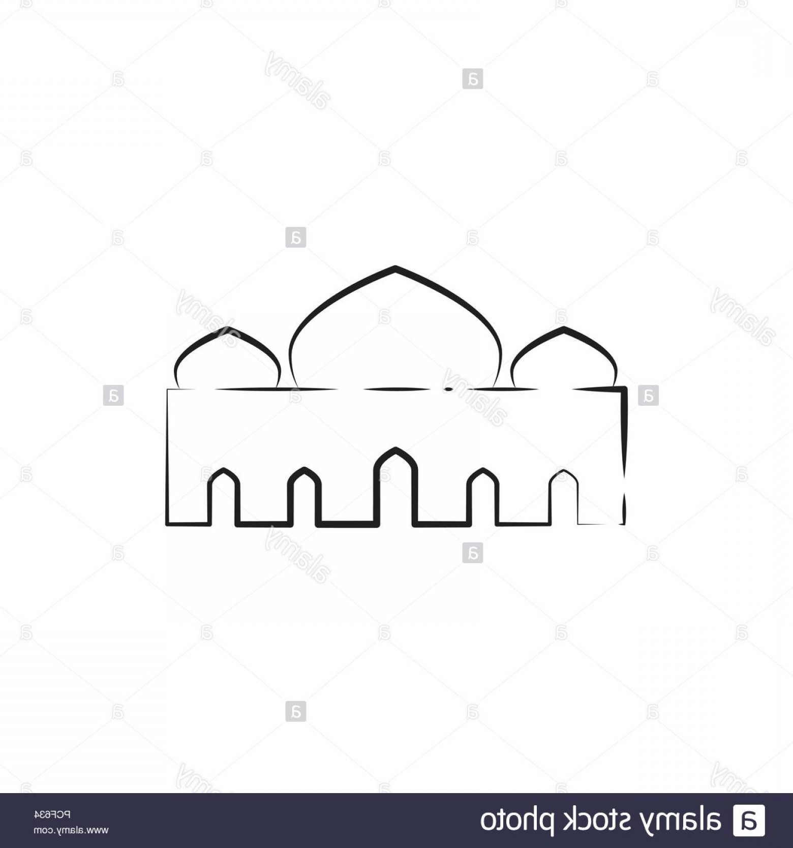 Triple Dome Outline Mosque Custom Vector Illustration Graphic 1560x1668 Triple Dome Outline Mosque Custom Vector Illustration Graphic