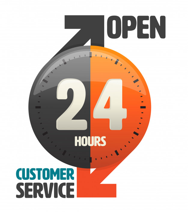 626x704 Hours Open Customer Service Icon Vector Premium Download
