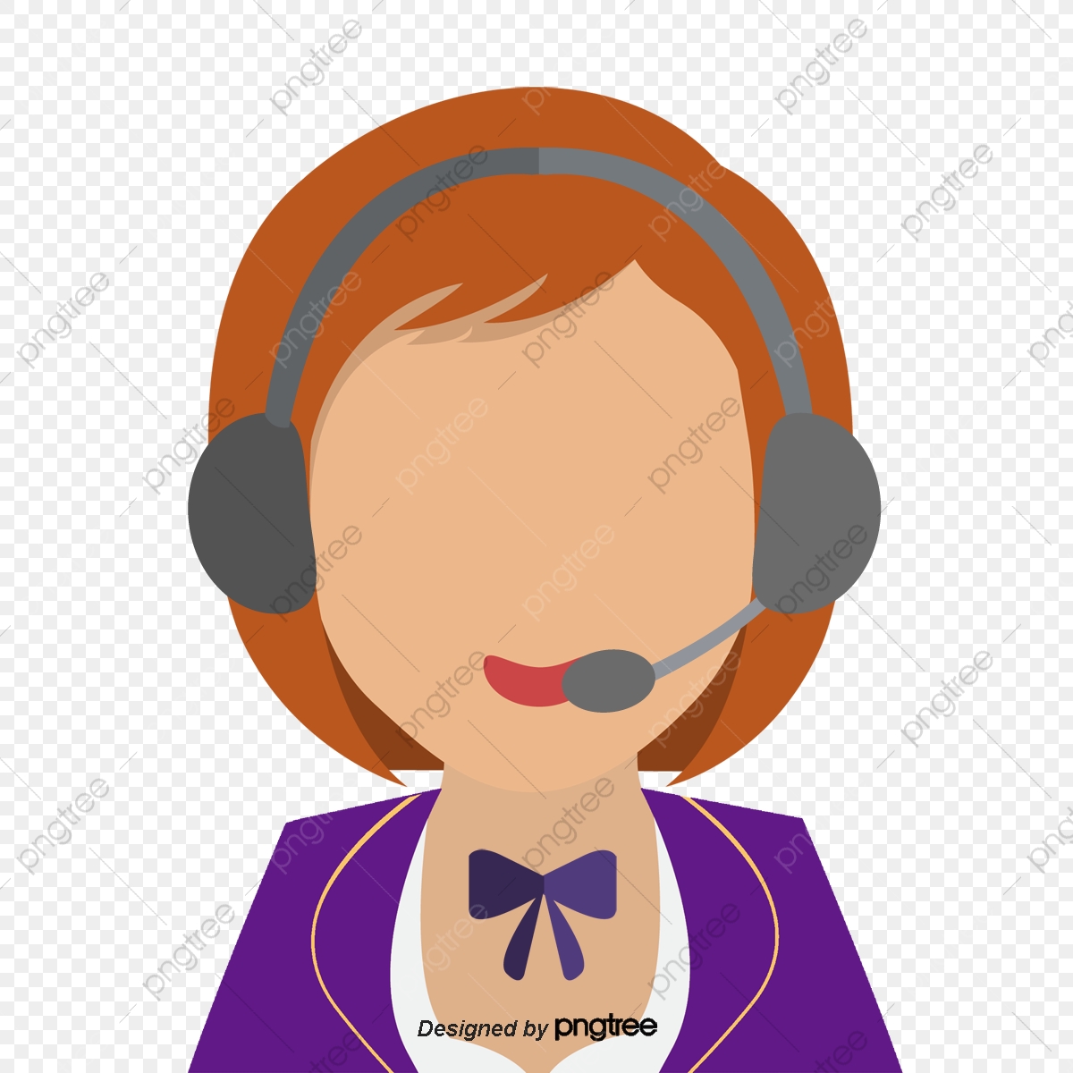 1200x1200 Vector Call Center Female Customer Service, Vector Diagram, Female