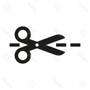 300x300 Photostock Vector The Scissors Icon Cut Here Symbol Flat Vector
