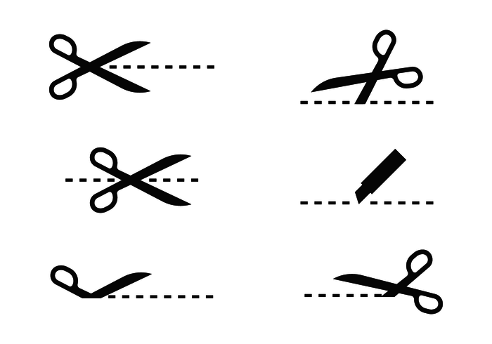 700x490 Cut Here Icon Vector