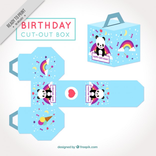 626x626 Cute Cut Out Box For Birthday Free Vectors Ui Download