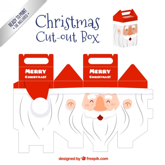 626x626 Santa Claus Cut Out Box Vector Premium Download