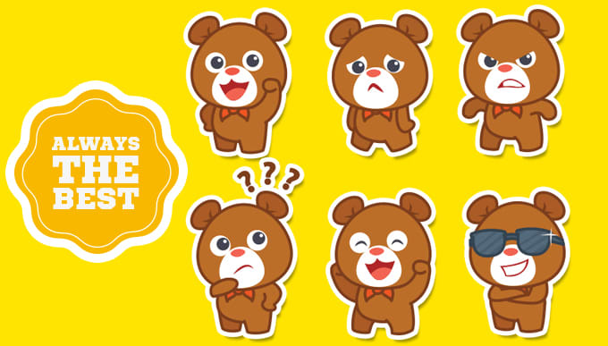 680x387 Design Express Cute Animals Emoticon,  Stickers, Mascot