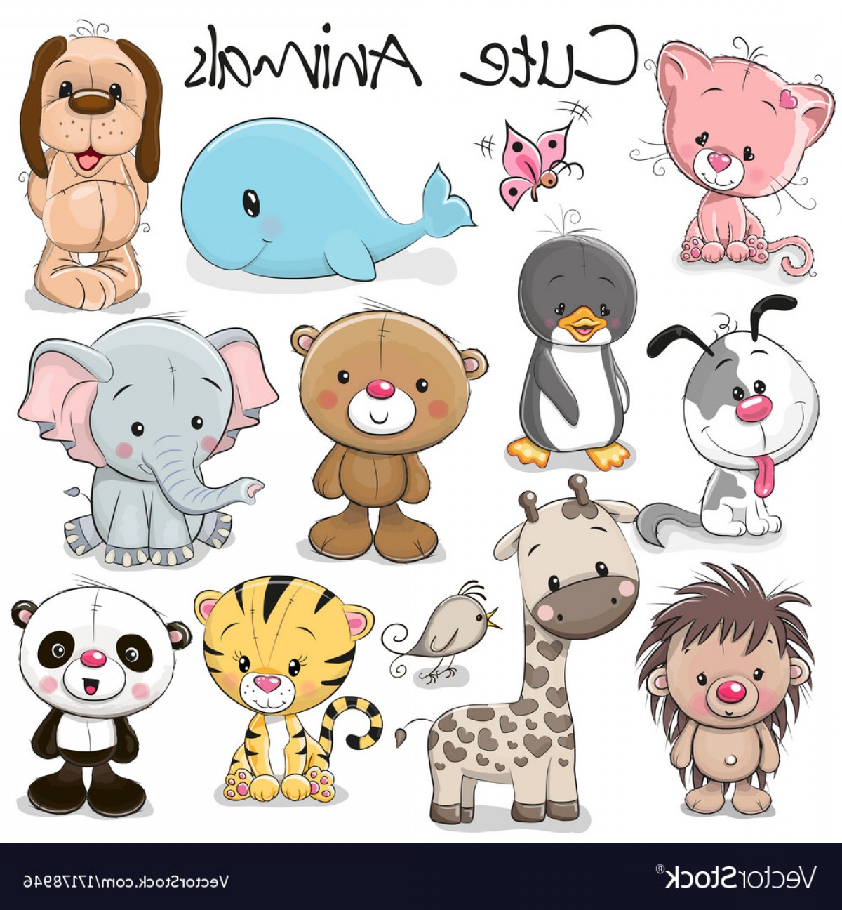 1200x1296 Set Of Cute Animals Vector Cqrecords