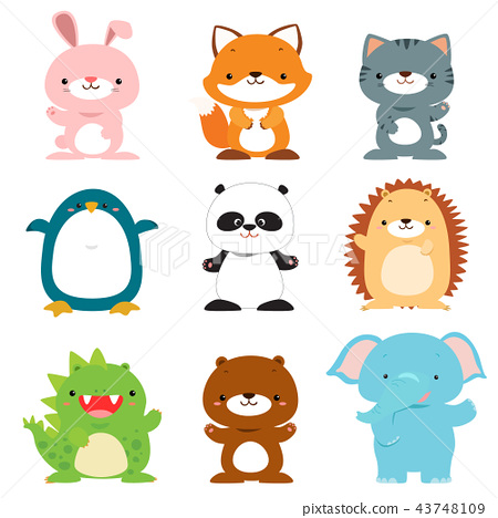 450x468 Cute Animals Vector Collection