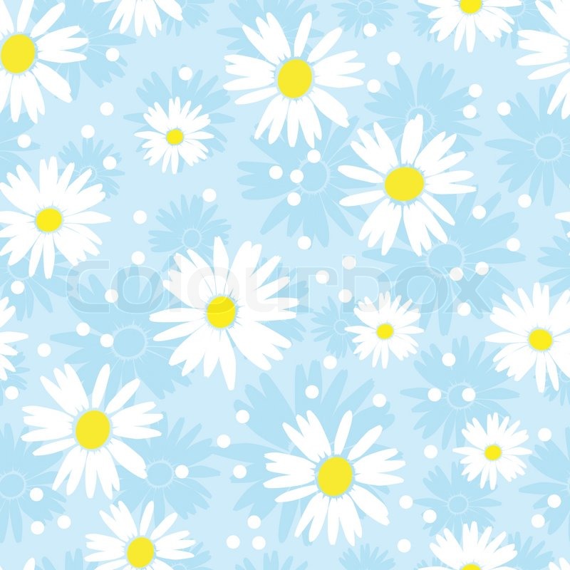 Seamless Cute Camomile Background Stock Vector Colourbox 800x800 Seamless Cute Camomile Background Stock Vector Colourbox